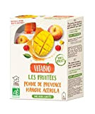 Vitabio - 100% Fruits - Gourdes Pomme de Provence Mangue Acérola 4x120 g - BIO