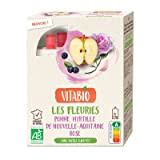 Vitabio - Fruits & Fleur - Pomme Myrtille de Nouvelle-Aquitaine Rose - 4 x 120g