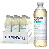 Vitamin Well - Boissons enrichies en vitamines et en minéraux goût kiwi, citron, 12x500ml (Refresh)