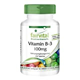 Vitamine B3 Niacine 100mg - boite de 8 mois - VEGAN - Fortement dosé - 250 comprimés - nicotinamide