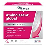 Vitavea - Amincissant Global - Préparation Minceur à Boire - Thé Vert, Maté, Artichaut, Vitamine C - Détox, Ventre plat, ...