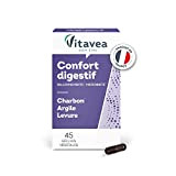 Vitavea - Charbon Végétal Argile Levure - Complément alimentaire confort digestif : ballonements confort intestinal ventre gonflé - 45 gélules ...