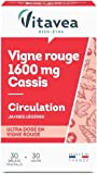 Vitavea - Complément Alimentaire Circulation - Vigne Rouge, Cassis - Jambes Légères et Circulation Veineuse - 30 gélule - Cure ...