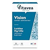 Vitavea - Complément Alimentaire Vision - Confort, Santé des Yeux, Fatigue Oculaire - Lutéine, Myrtille, Vitamine A, Euphraise - 30 ...