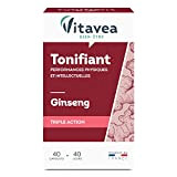 Vitavea – Ginseng – Tonifiant – Anti-fatigue - Performances physiques et intellectuelles – 40 capsules – Fabriqué en France