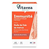 Vitavea - Huile de Foie de Morue - Complément Alimentaire Immunité, Défenses Naturelles, Fortifiant - Omega 3, DHA et Vitamines ...