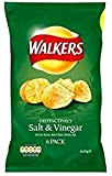 Walkers Marcheurs Sel & Chips Au Vinaigre 25G X 6 par Paquet - Paquet de 2