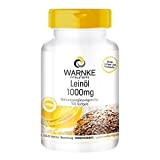 Warnke Vitalstoffe Huile De Lin 1000 mg - 100 gélules molles - Préssé à froid - 52,6 % d'acide alphalinolénique