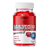 Weider Multikids Gummies – Vitamines pour enfants – sans sucres ajoutés - texture et dose de vitamines (D, E, C, ...