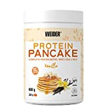 Weider Protein Pancake Mix. Goût Vanille. Préparation protéinée pour pancakes. 3 sources de protéines : lactosérum, œuf et lait entier. ...