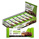 Weider Vegan Protein Bar, délicieuse barre gaufrée enrobée de chocolat, gaufrette croustillante, 100% vegan, sans huile de palme, 30% de ...