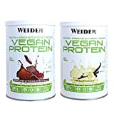 Weider Vegan Protein Powder – Pack DUO Chocolat et Vanilla - protéines de pois et de riz - 100 pourcentagevegan ...