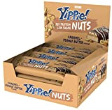 Weider Yippie ! Nuts Protein Bar, Caramel-Peanut Butter - 12 barres x 45 g, avec de vraies noix