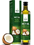 WoldoHealth 500ml MCT Oil 100% huile de noix de coco en bouteille de verre goût neutre C8 C10