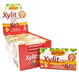 Xylitol chewing-gum fruits | 100 % sans sucre | boîte de 24 blisters (12 pièces par blister) | sans aspartame ...
