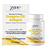 Zane Hellas Oregano Oil Softgels. Chaque Softgel contient 30% d'huile essentielle grecque pure d'origan. 130 mg de carvacrol par softgel. ...